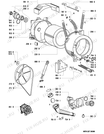 Схема №2 AWM227WP AWM 227 с изображением Обшивка для стиралки Whirlpool 481945319772