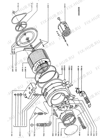 Схема №2 F 444 с изображением Обшивка для стиралки Whirlpool 481945318755