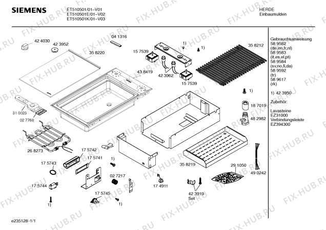 Схема №1 ET510501 BBQ-Grill с изображением Инструкция по эксплуатации для плиты (духовки) Siemens 00589583