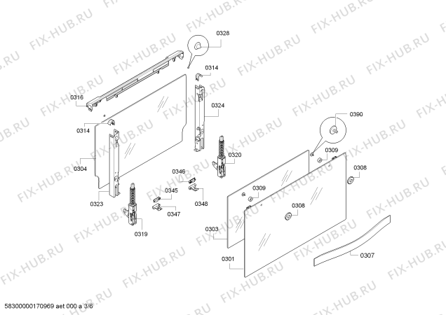 Схема №2 3HB458XC с изображением Переключатель для духового шкафа Bosch 00628911