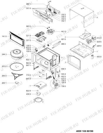 Схема №1 AMW 715 IX с изображением Блок управления для свч печи Whirlpool 481010806961