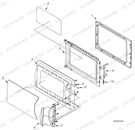 Взрыв-схема микроволновой печи Electrolux EMS2340 - Схема узла Section 4