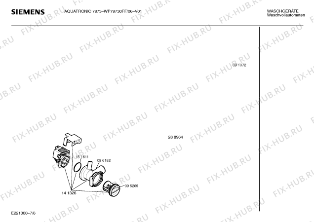 Взрыв-схема стиральной машины Siemens WP79230FF AQUATRONIC 7973 - Схема узла 06