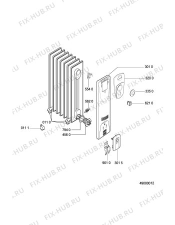 Схема №1 AMB 812 с изображением Кабель для обогревателя (вентилятора) Whirlpool 481232558001