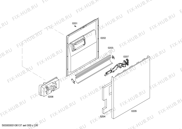 Схема №1 SL33A006UC HiDefinition с изображением Дверка Bosch 00473798