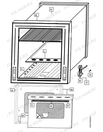 Взрыв-схема комплектующей Zanussi Z530B1B - Схема узла Section 2