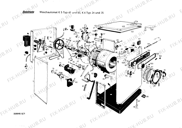 Схема №1 K4FSTYP606 K4FS 100TYP606 с изображением Шарнир для стиралки Bosch 00042584
