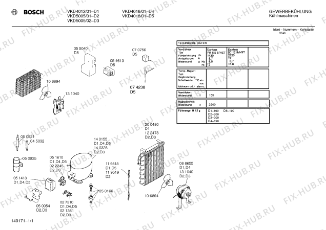 Схема №1 VKD4013 с изображением Мотор вентилятора для холодильника Bosch 00088655