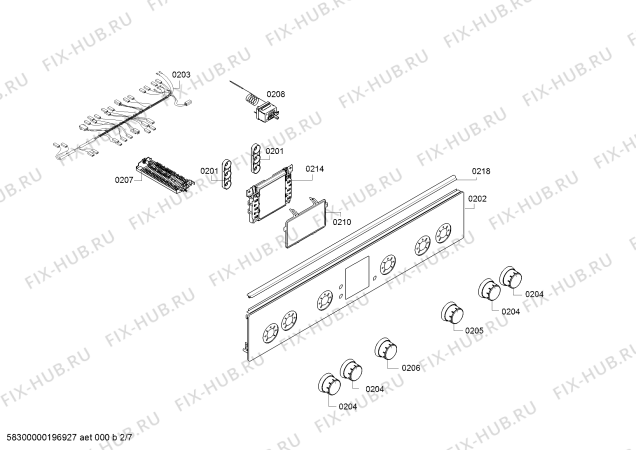 Взрыв-схема плиты (духовки) Bosch HGD645265Q - Схема узла 02