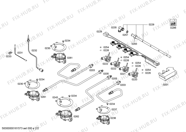 Схема №1 VVK26G2320 ENC.VVK26G2320 4G VI60R/2010 с изображением Ручка конфорки для электропечи Bosch 00619832