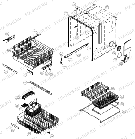 Взрыв-схема посудомоечной машины Gorenje GDV651XL (320338, DW70.3) - Схема узла 02