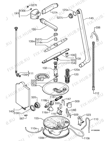 Взрыв-схема посудомоечной машины Vedette V5645 - Схема узла Hydraulic System 272