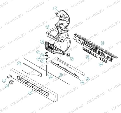 Схема №2 MWA 0718FIB UK   -Titanium (337463, WM60.2) с изображением Обшивка для стиральной машины Gorenje 192300