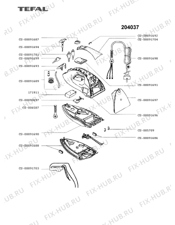 Схема №1 203048 с изображением Крышка для утюга (парогенератора) Tefal CS-00091697