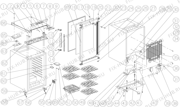 Схема №1 MVK85 (325369) с изображением Фиксатор для холодильной камеры Gorenje 357907