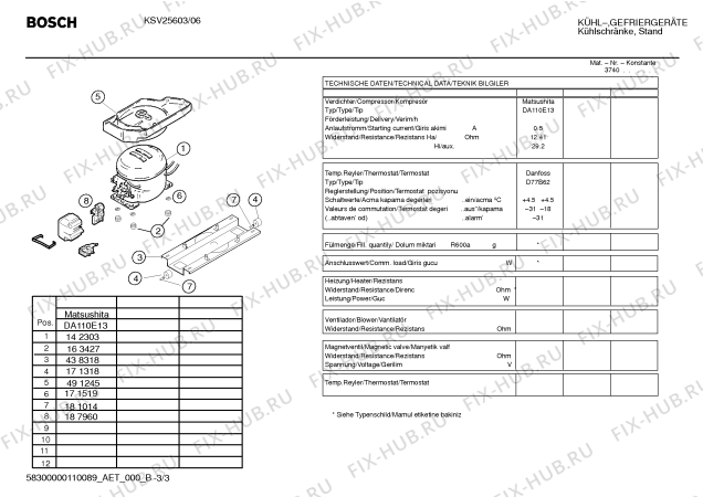 Схема №2 KSV25603 с изображением Инструкция по эксплуатации для холодильной камеры Bosch 00594298