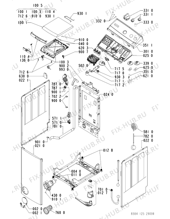 Схема №1 EV 1150 с изображением Тумблер для стиралки Whirlpool 481228219511