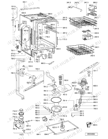 Схема №3 ADG 9340/1 с изображением Панель для электропосудомоечной машины Whirlpool 481245373518