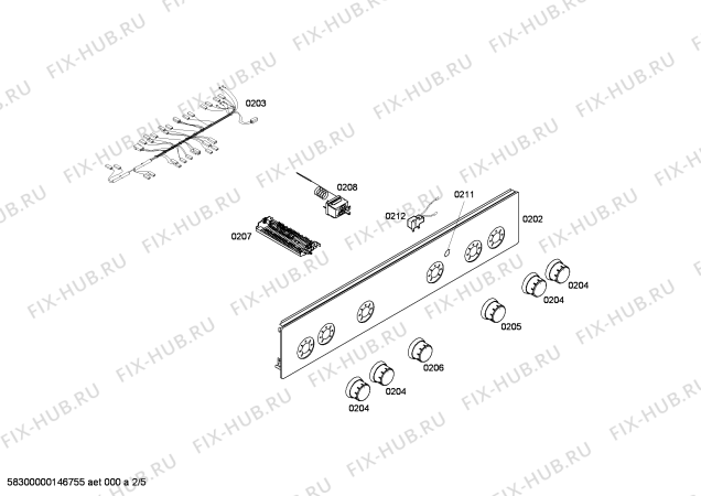 Схема №1 FRS3010GTL с изображением Кабель для духового шкафа Bosch 00650871