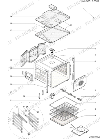 Схема №1 FN64TXAS (F080493) с изображением Модуль (плата управления) для духового шкафа Indesit C00304611