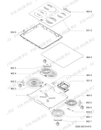 Схема №1 AKR 105/AL с изображением Затычка для электропечи Whirlpool 481244039134
