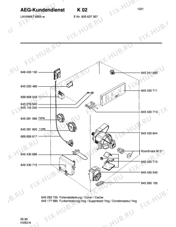 Схема №1 LAV6955 с изображением Микромодуль для стиральной машины Aeg 8996454307118