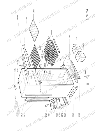 Схема №1 ARF 224/4 с изображением Запчасть для холодильной камеры Whirlpool 481240449648