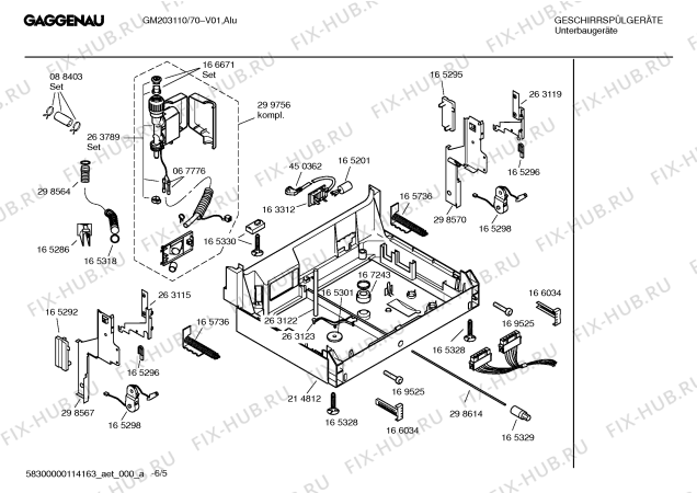 Схема №1 GM203110 с изображением Инструкция по эксплуатации Gaggenau для посудомойки Bosch 00690762