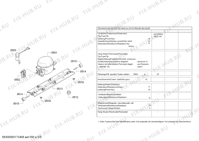 Схема №1 BD3056W2IN с изображением Изоляция для холодильной камеры Bosch 00659367