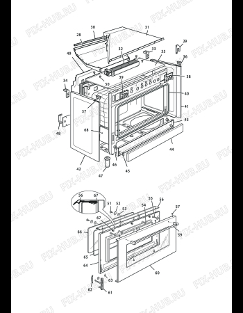 Схема №3 PEMW 965/1 с изображением Электропитание для плиты (духовки) DELONGHI 1131711
