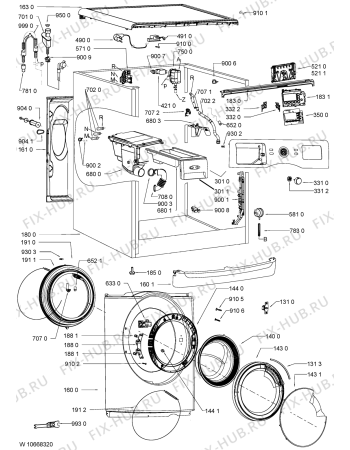 Схема №1 PURE 90140 с изображением Блок управления для стиралки Whirlpool 481010612276