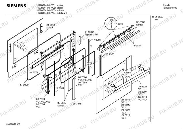 Схема №2 HK28064 с изображением Инструкция по эксплуатации для духового шкафа Siemens 00527718