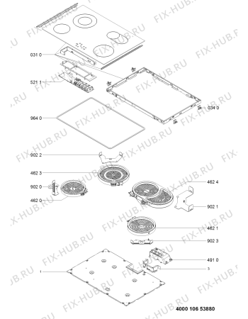 Схема №1 AKT 8360 LX с изображением Затычка для плиты (духовки) Whirlpool 481010646308