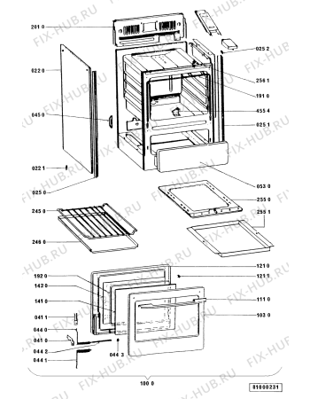 Взрыв-схема плиты (духовки) Whirlpool ACM 204/01 - Схема узла