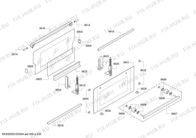 Взрыв-схема плиты (духовки) Bosch HBM13B550B Bosch - Схема узла 07