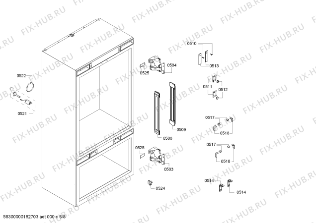 Схема №3 RB492301 с изображением Изоляция для холодильника Bosch 11019935