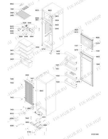 Схема №1 KDA 2455 с изображением Дверь для холодильника Whirlpool 481241610665