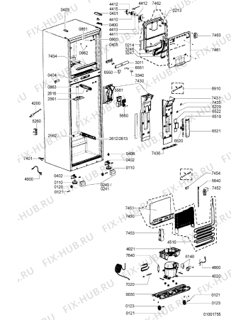 Схема №1 DPA 45 NF с изображением Дверь для холодильной камеры Whirlpool 481241829733