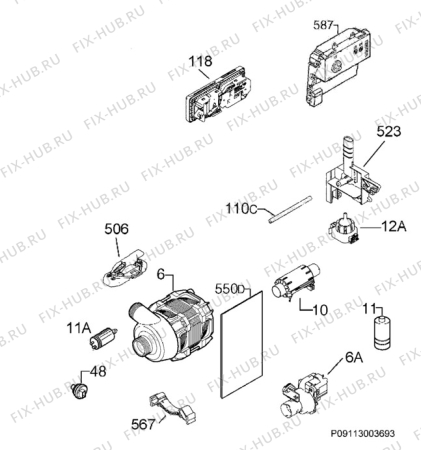 Взрыв-схема посудомоечной машины Aeg F35400IMO - Схема узла Electrical equipment 268