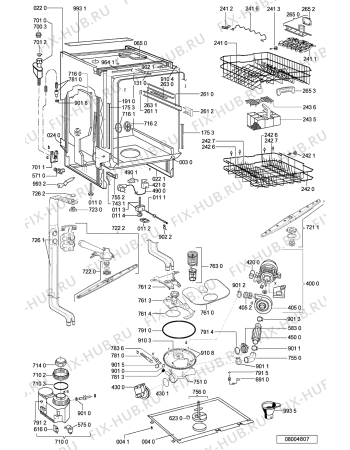 Схема №1 GSXK 7593/3 с изображением Панель для посудомоечной машины Whirlpool 481245373225