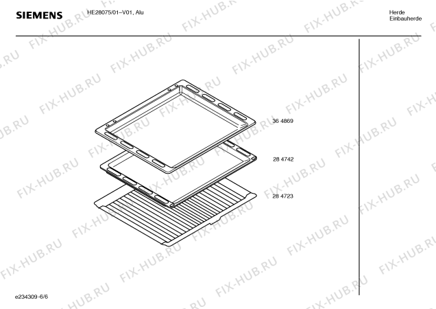 Схема №1 HE28065 с изображением Инструкция по эксплуатации для плиты (духовки) Siemens 00581110
