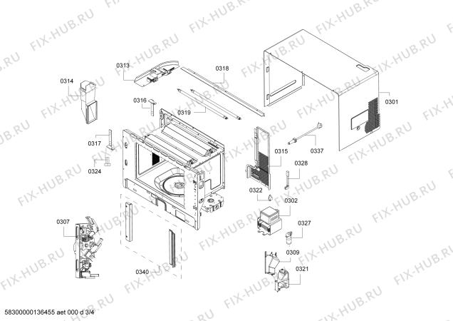 Взрыв-схема плиты (духовки) Bosch HMT85GL53W - Схема узла 03