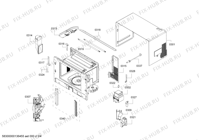 Взрыв-схема плиты (духовки) Bosch HMT85GL53 - Схема узла 03