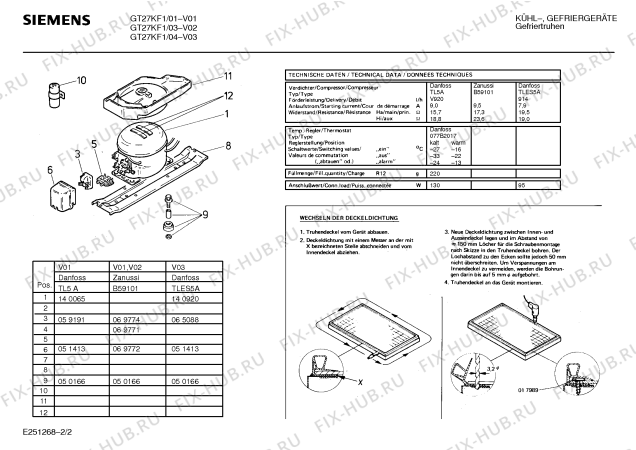 Взрыв-схема холодильника Siemens GT27KF1 - Схема узла 02