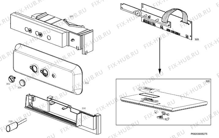 Взрыв-схема холодильника Privileg 943949-8/40810 - Схема узла Electrical equipment 268