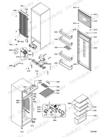 Схема №1 WTE2510 W с изображением Фильтр для холодильника Whirlpool 481252648251