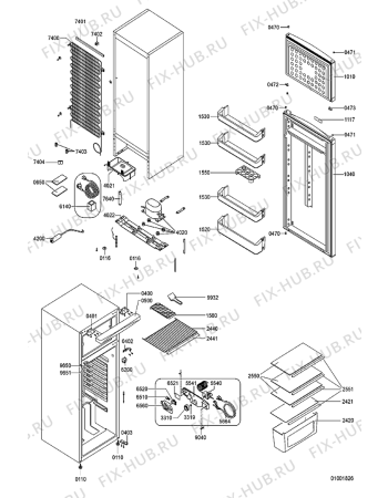 Схема №1 WTE2510 W с изображением Холдер для холодильника Whirlpool 481240448984