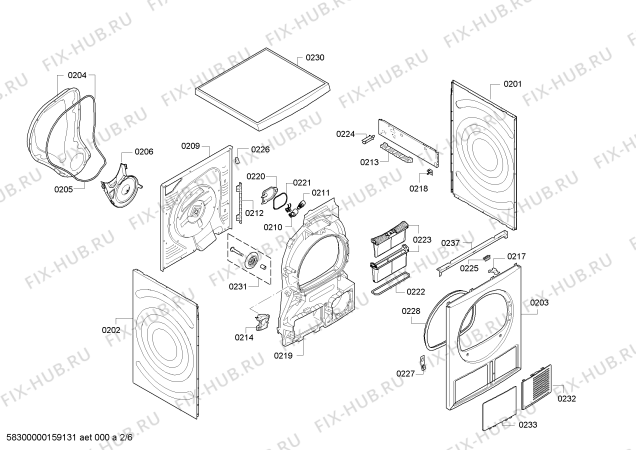 Схема №1 WTW86390 с изображением Панель управления для электросушки Bosch 00702868