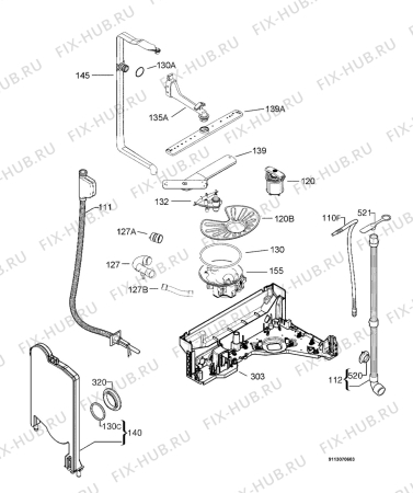 Взрыв-схема посудомоечной машины Electrolux ESF66080XR - Схема узла Hydraulic System 272