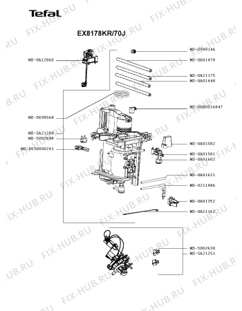 Схема №1 EA811810/70K с изображением Покрытие для кофеварки (кофемашины) Krups MS-8030000237